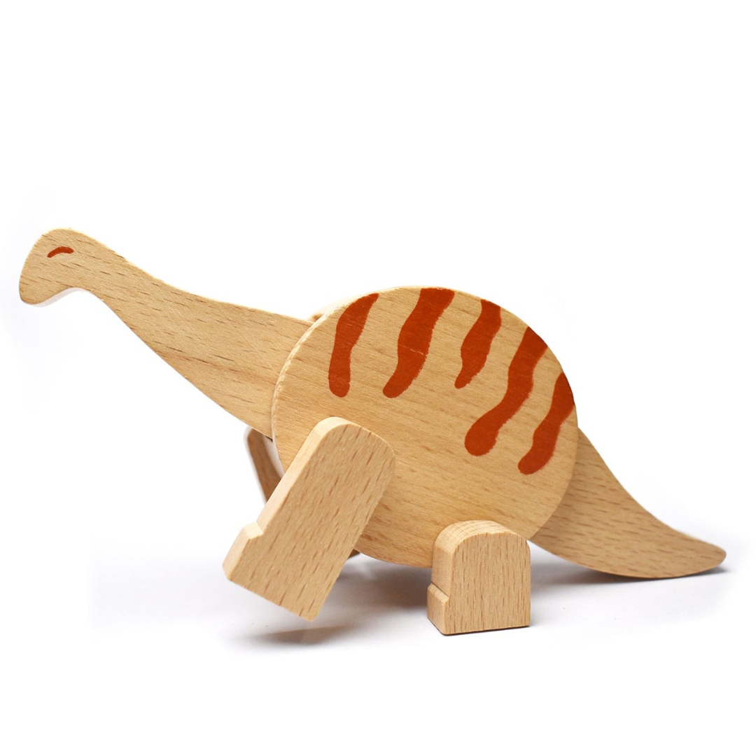 6 Assorted Wooden Dinosaur