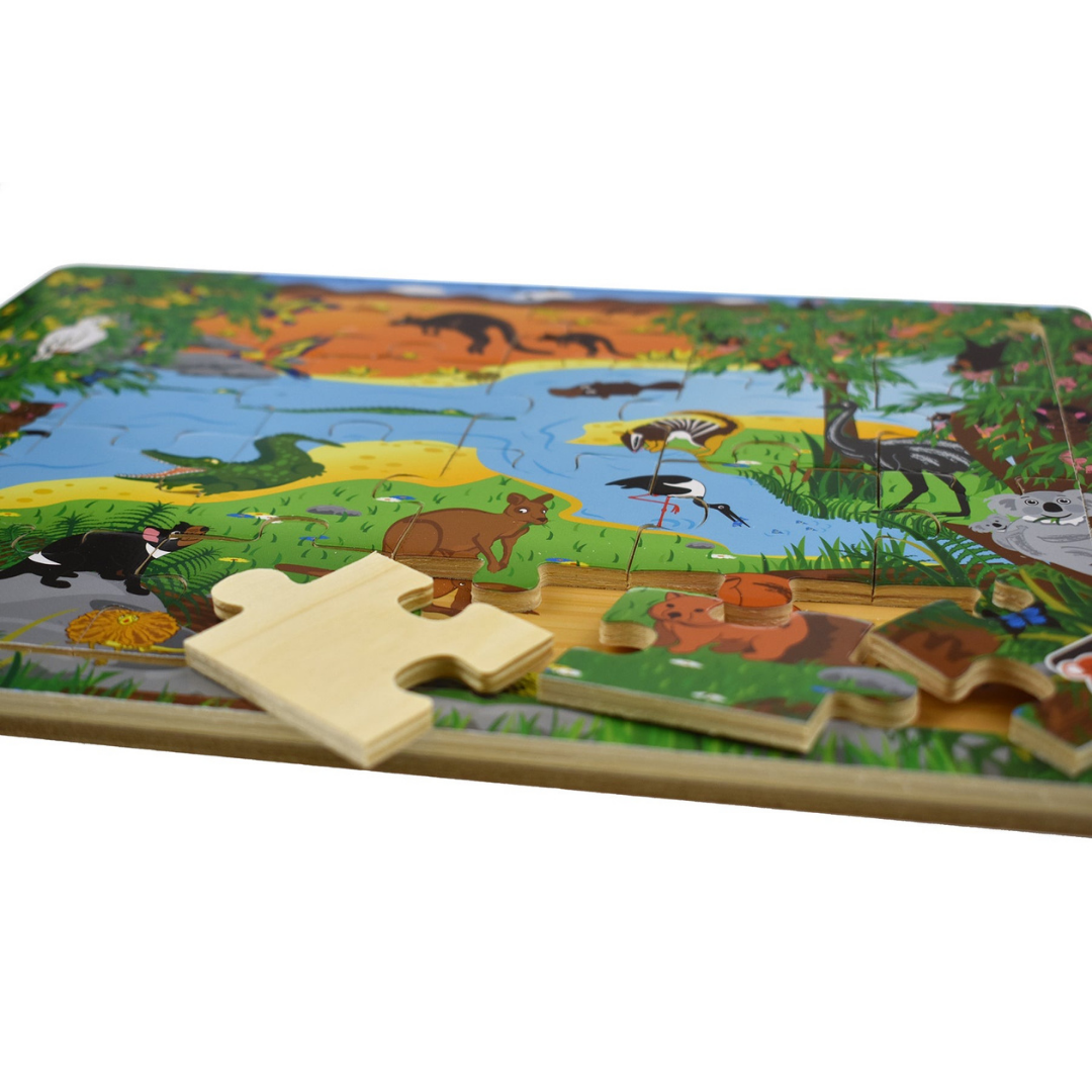 Australian Animal And Names Jigsaw Puzzle 24pcs