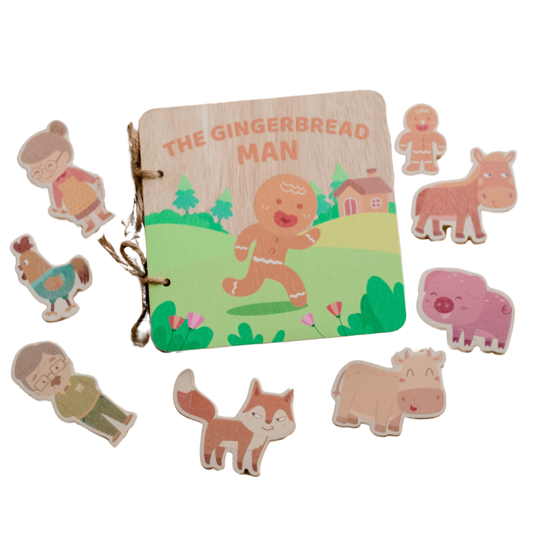 Gingerbread Man Book & Play Set