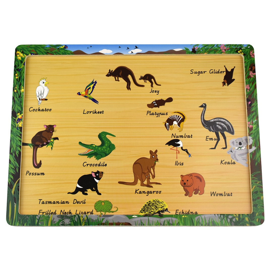 Australian Animal And Names Jigsaw Puzzle 24pcs