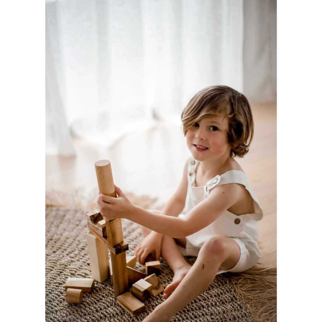 Natural Wood Blocks 34 Pcs