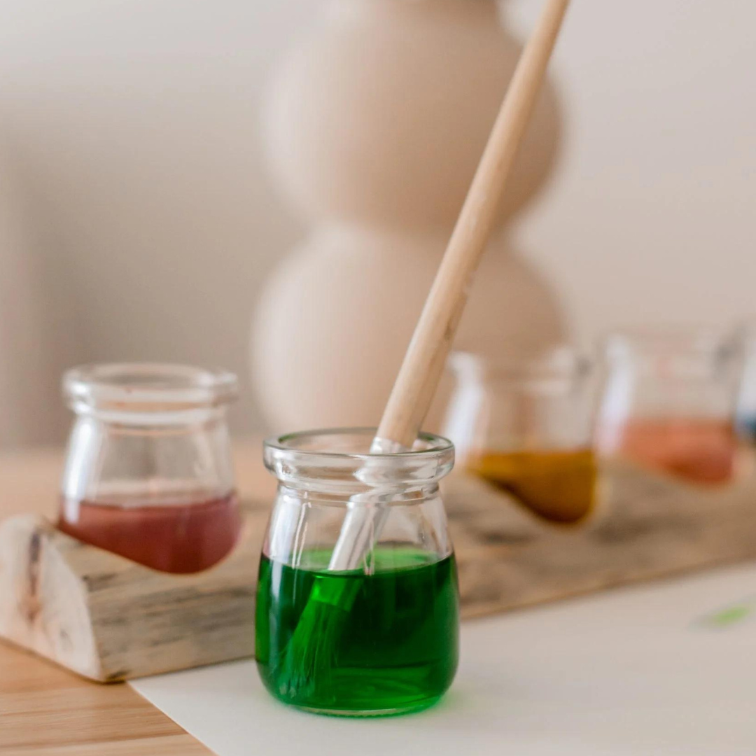Wooden Paint Pot Holder