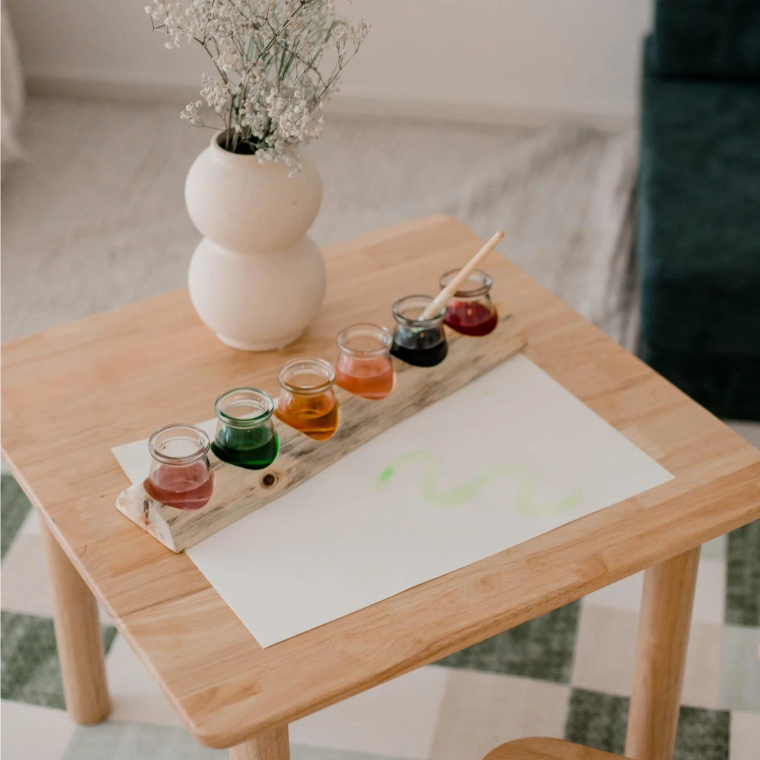 Wooden Paint Pot Holder