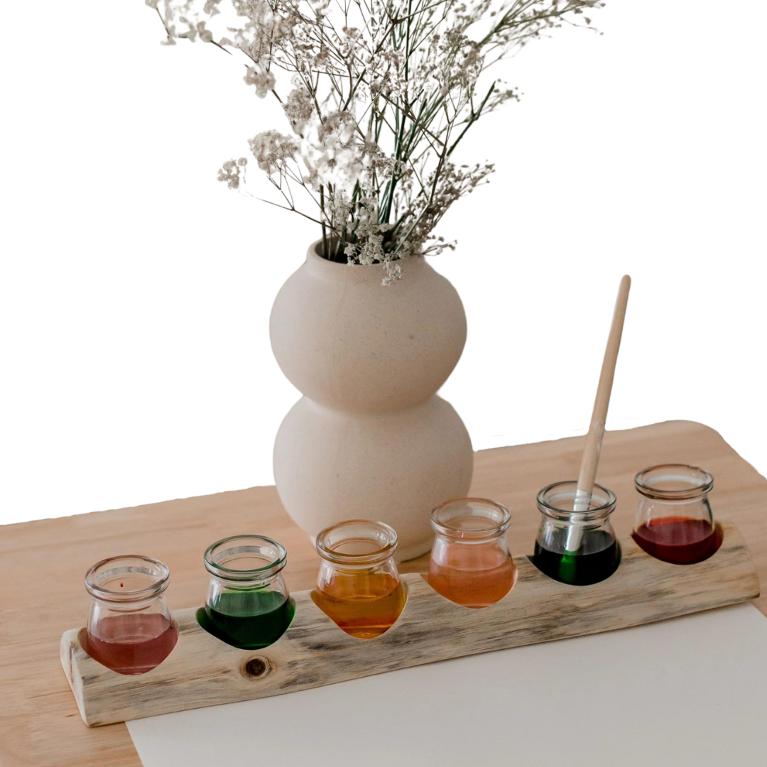 Wooden Paint Pot Holder