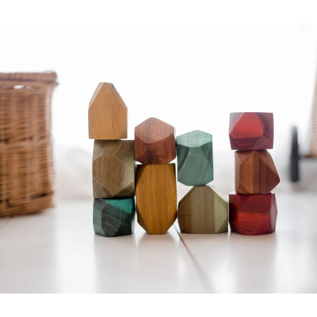 Coloured Wooden Gems