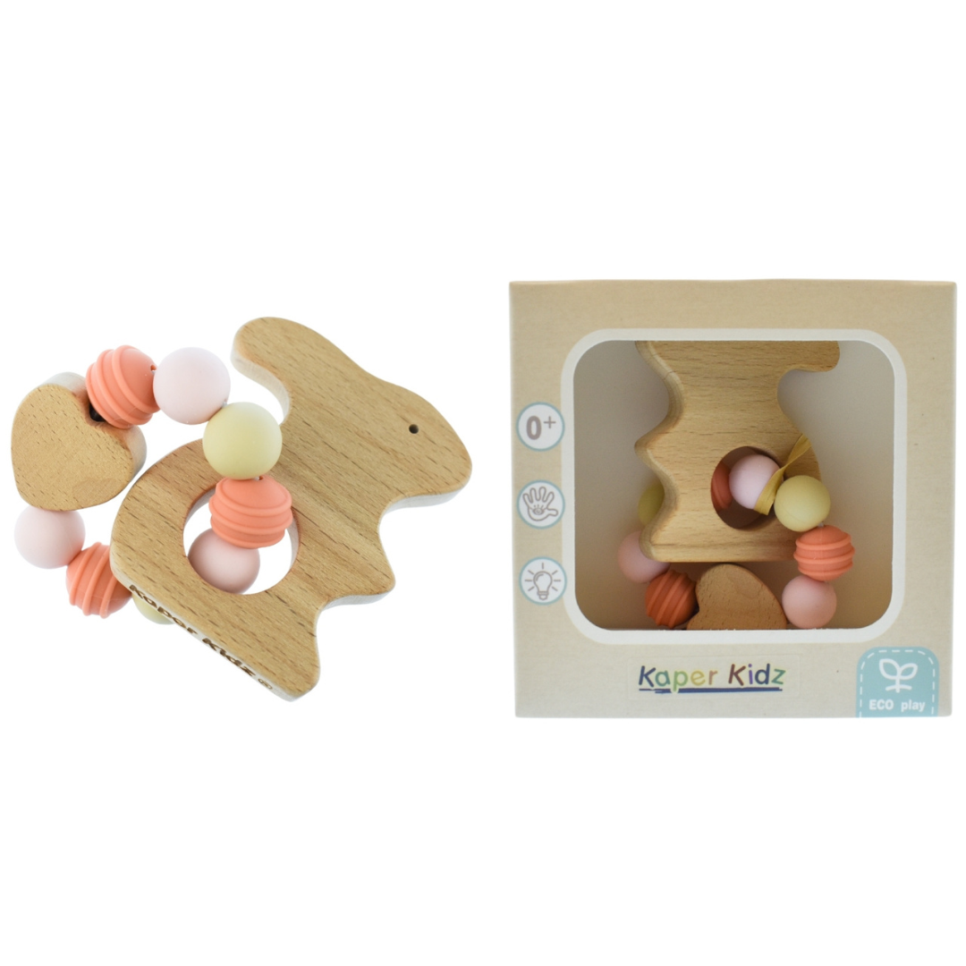 Silicone Bead Bunny Teether