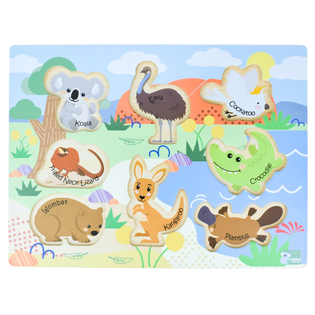 Australian Animal Wooden Chunky Puzzle