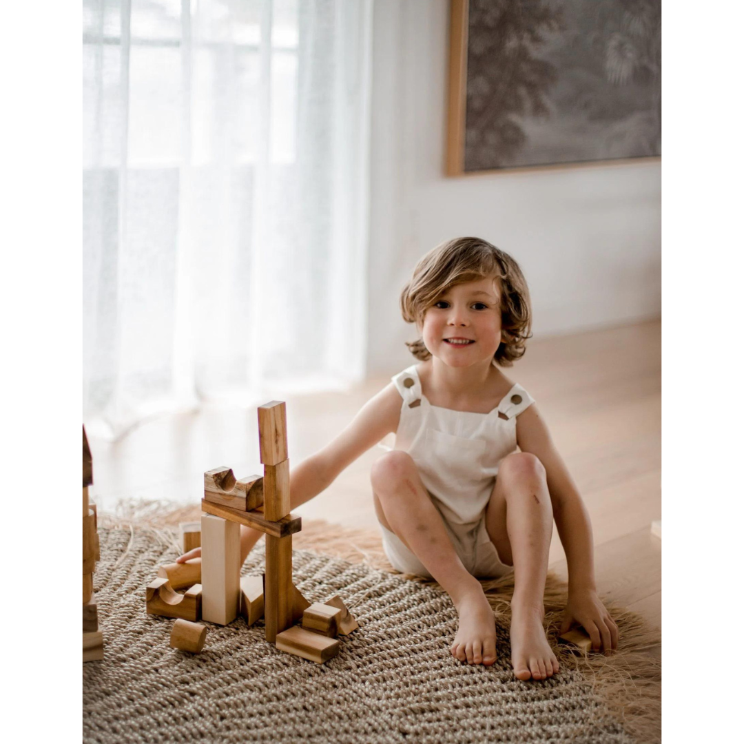 Natural Wood Blocks 34 Pcs