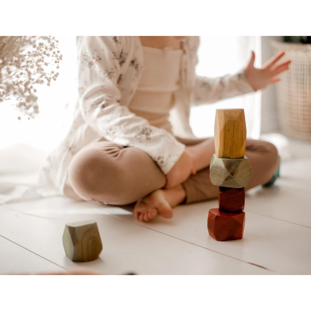 Coloured Wooden Gems