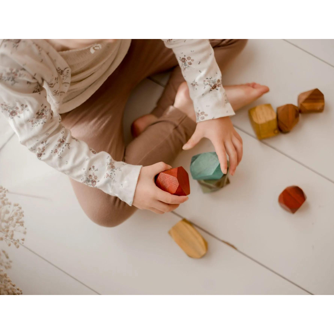 Coloured Wooden Gems