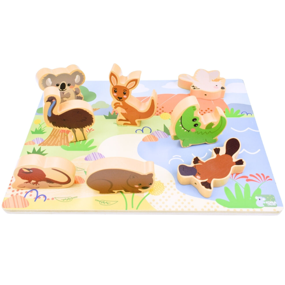 Australian Animal Wooden Chunky Puzzle