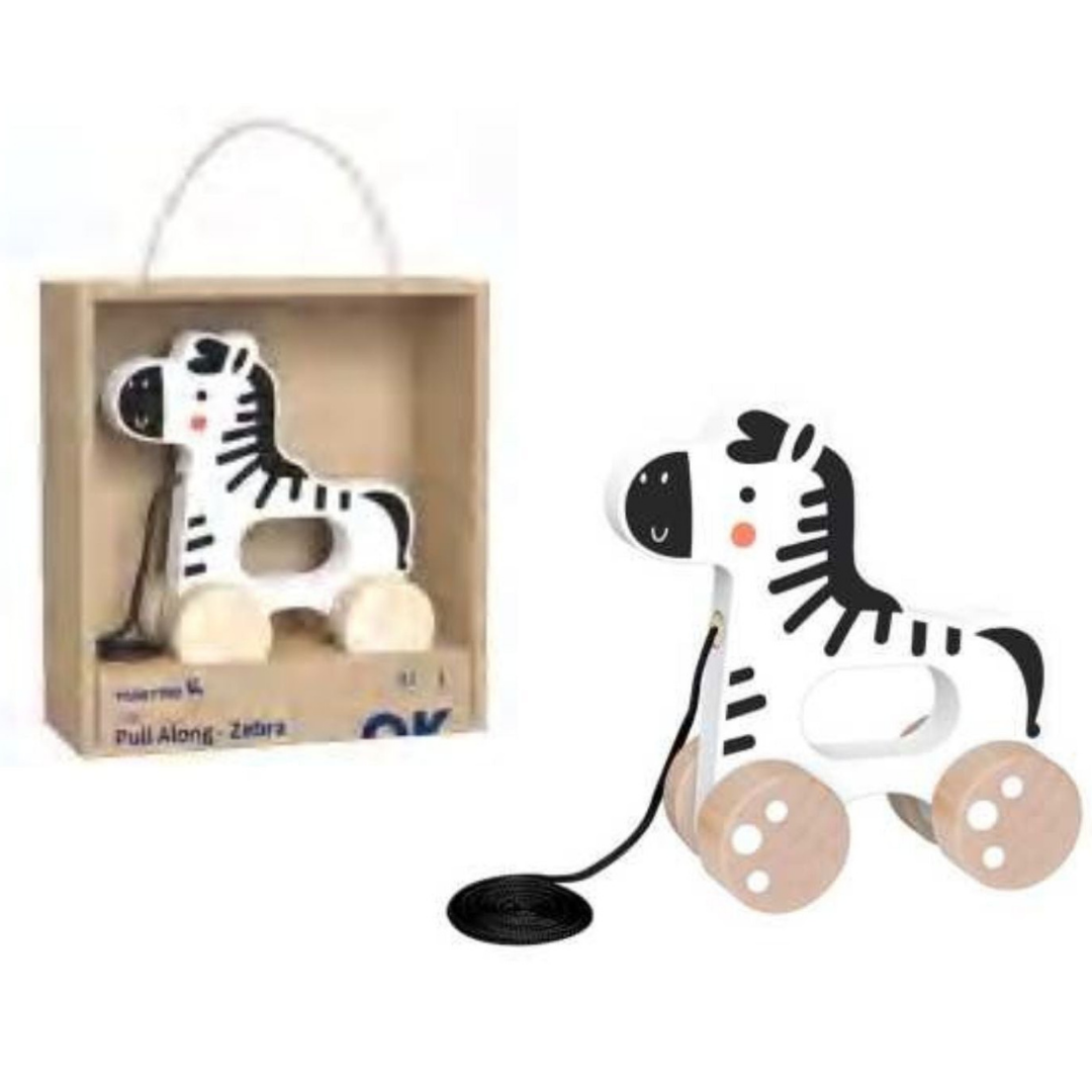Wooden Pull Along - Zebra