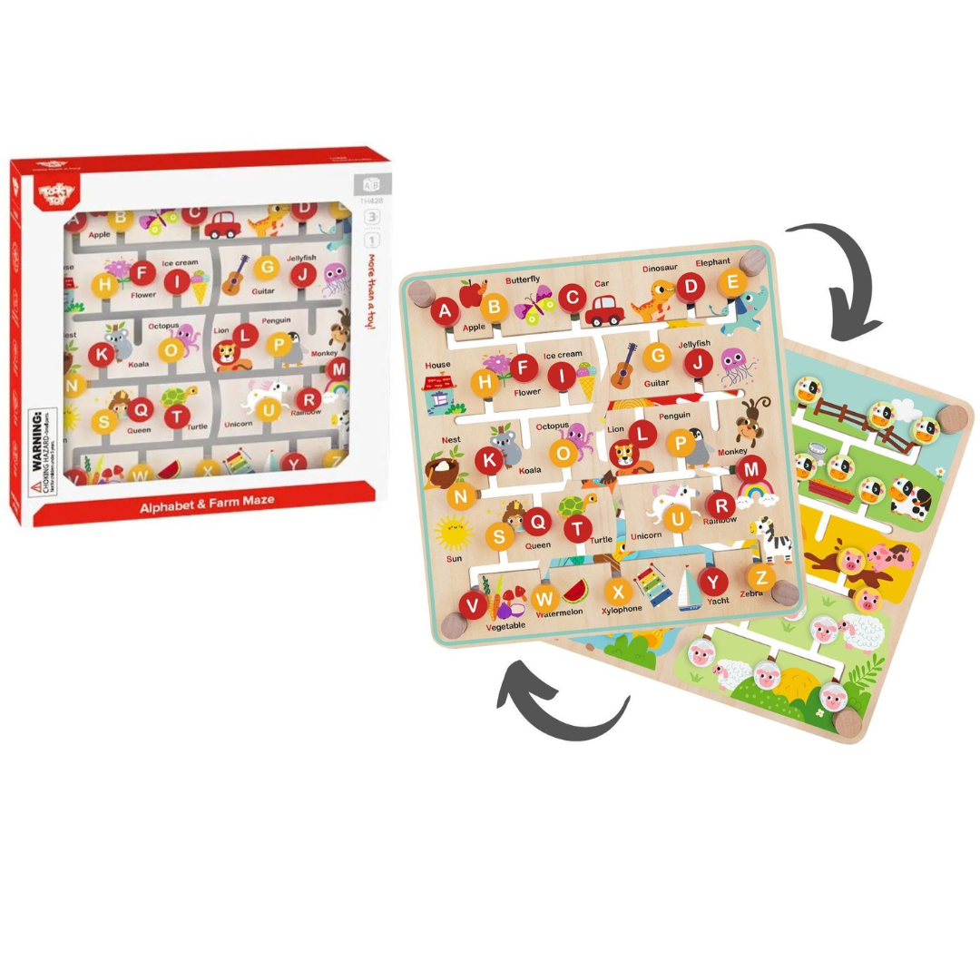 Alphabet & Farm Matching Maze Board