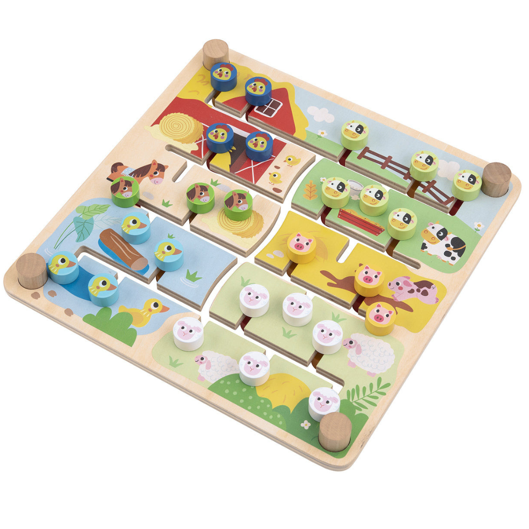 Alphabet & Farm Matching Maze Board