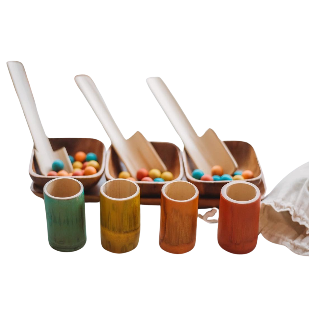 Rainbow Bamboo Sorting Tubes
