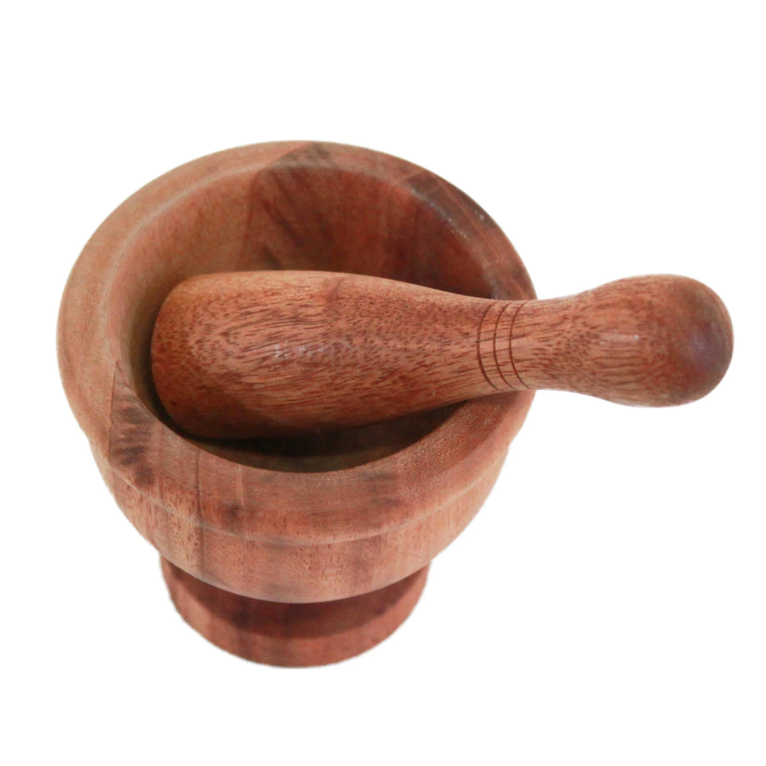 Wooden Pestle and Mortar