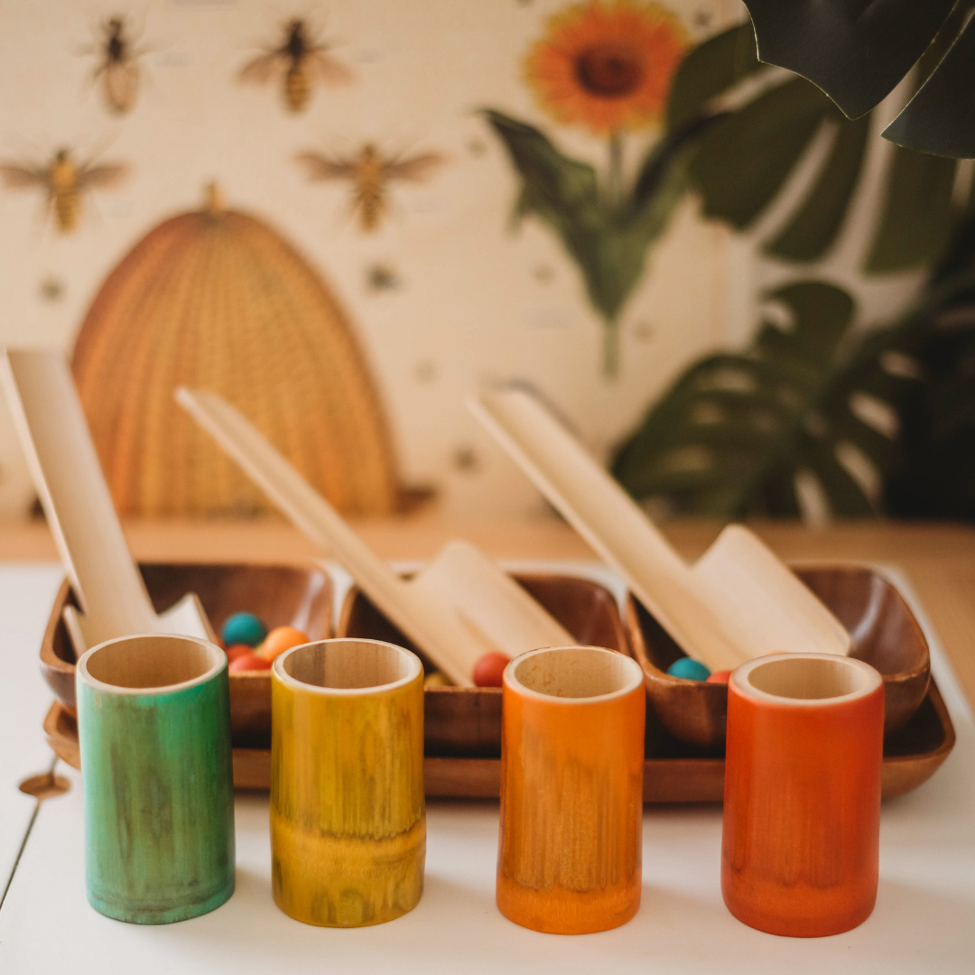 Rainbow Bamboo Sorting Tubes