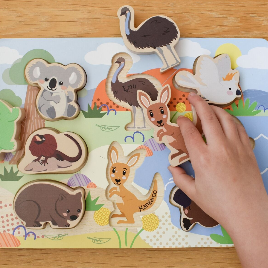 Australian Animal Wooden Chunky Puzzle