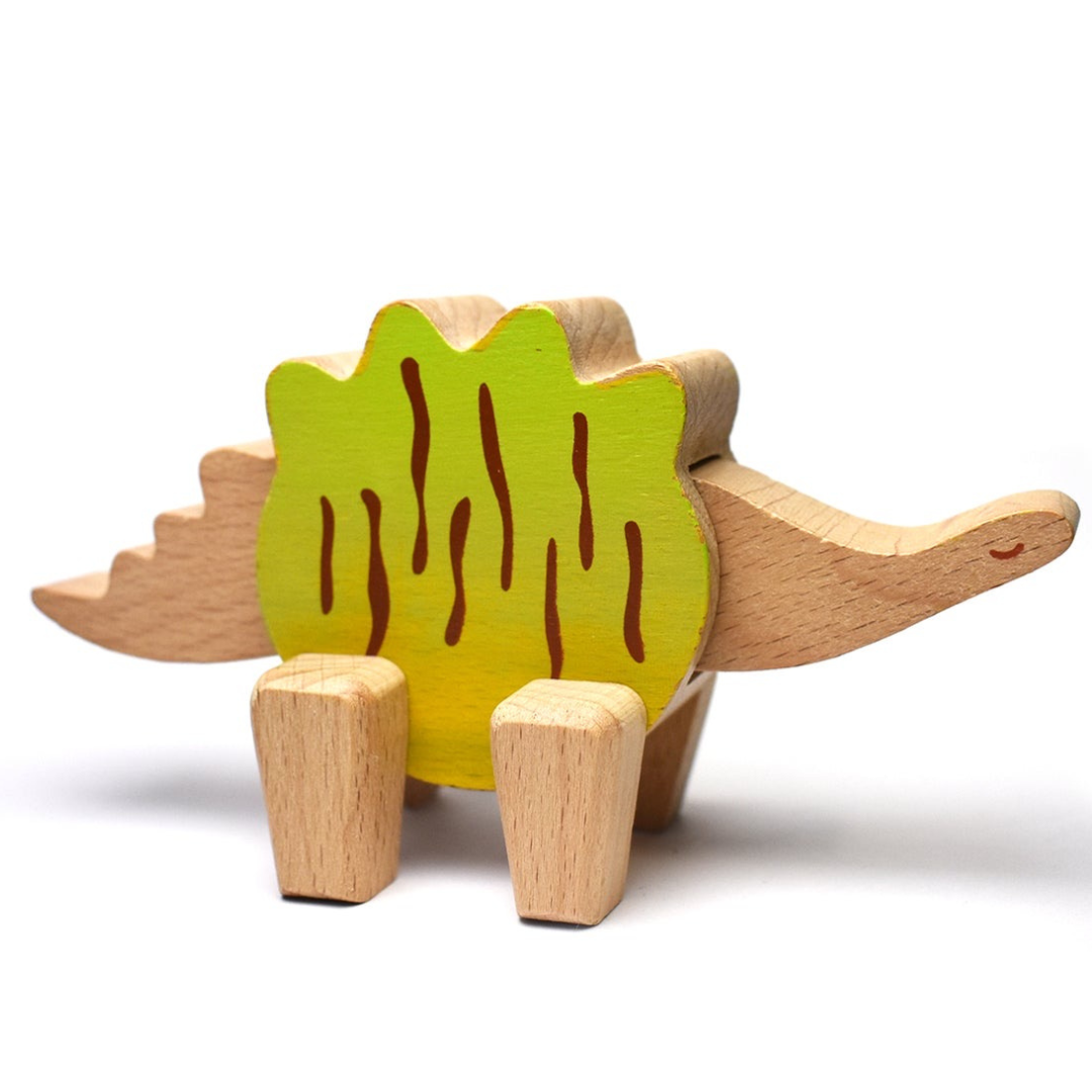 6 Assorted Wooden Dinosaur