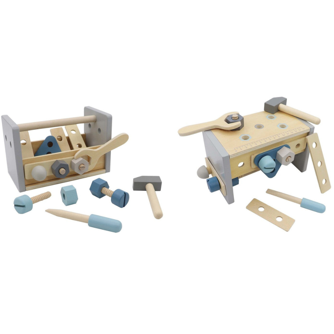 Wooden 2 in 1 Toolbox & Tool Bench