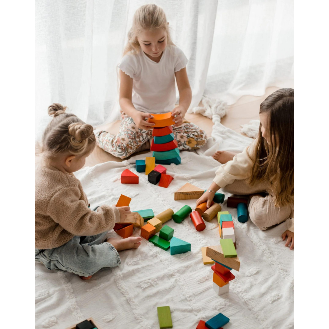 Jumbo Natural Rainbow Blocks 86 pcs