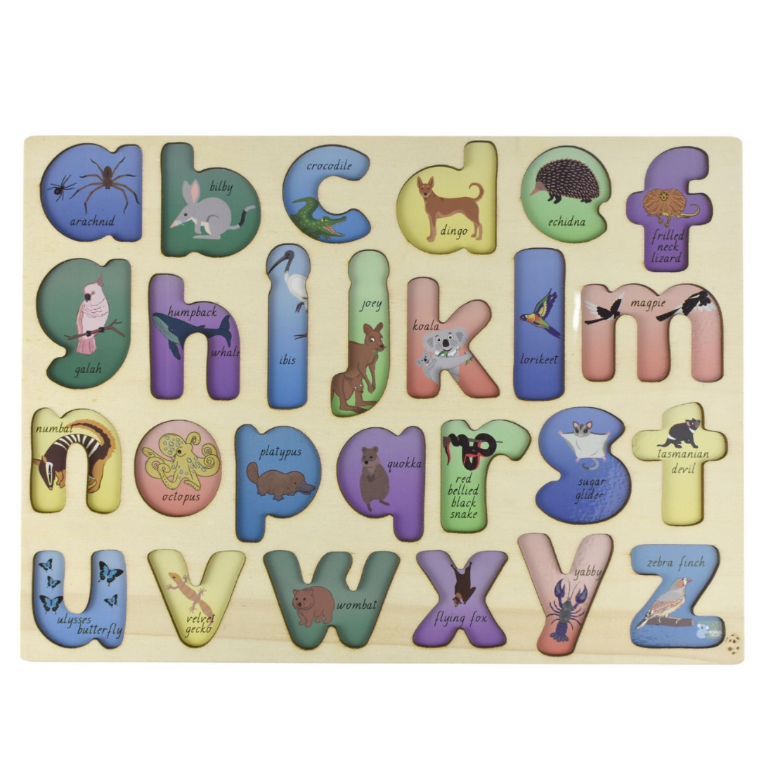 Australian Animals A-Z Lowercase Alphabet Puzzle