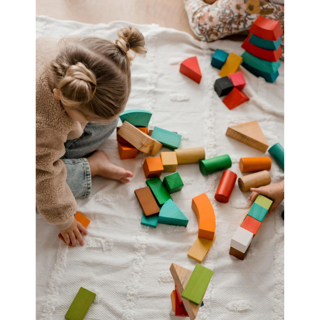 Jumbo Natural Rainbow Blocks 86 pcs