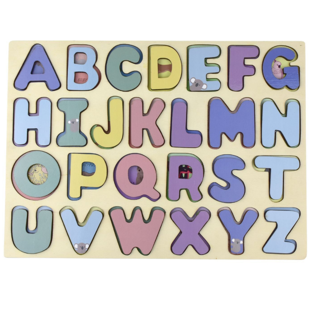 Australian Animals A-Z Uppercase Alphabet Puzzle