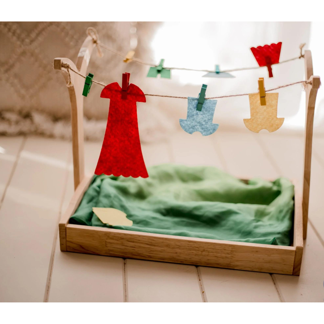 Montessori Clothes Hanging Play Set