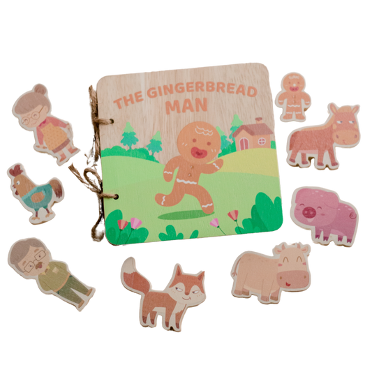 Gingerbread Man Book & Play Set