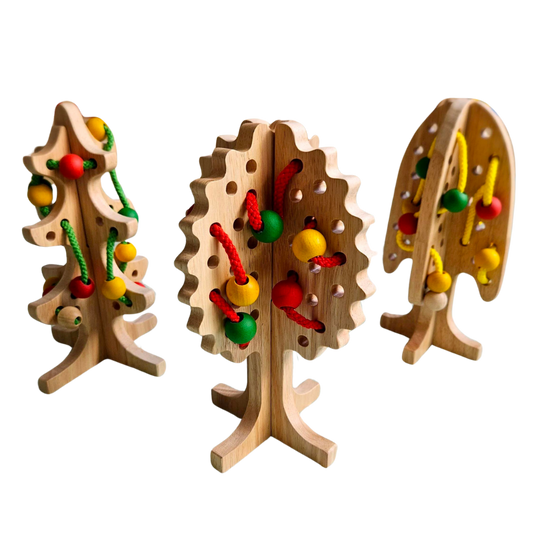 Solid Lacing Trees set of 3