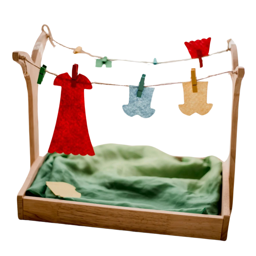 Montessori Clothes Hanging Play Set