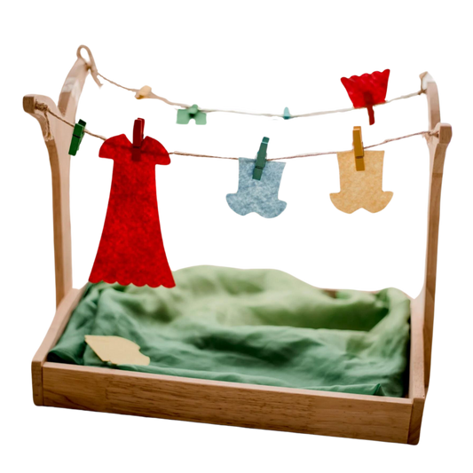 Montessori Clothes Hanging Play Set