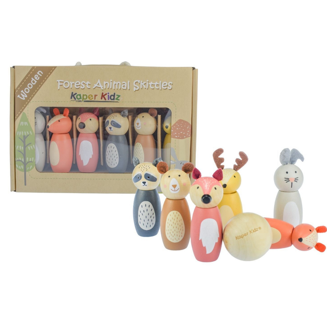 Wooden Animal Bowling Set