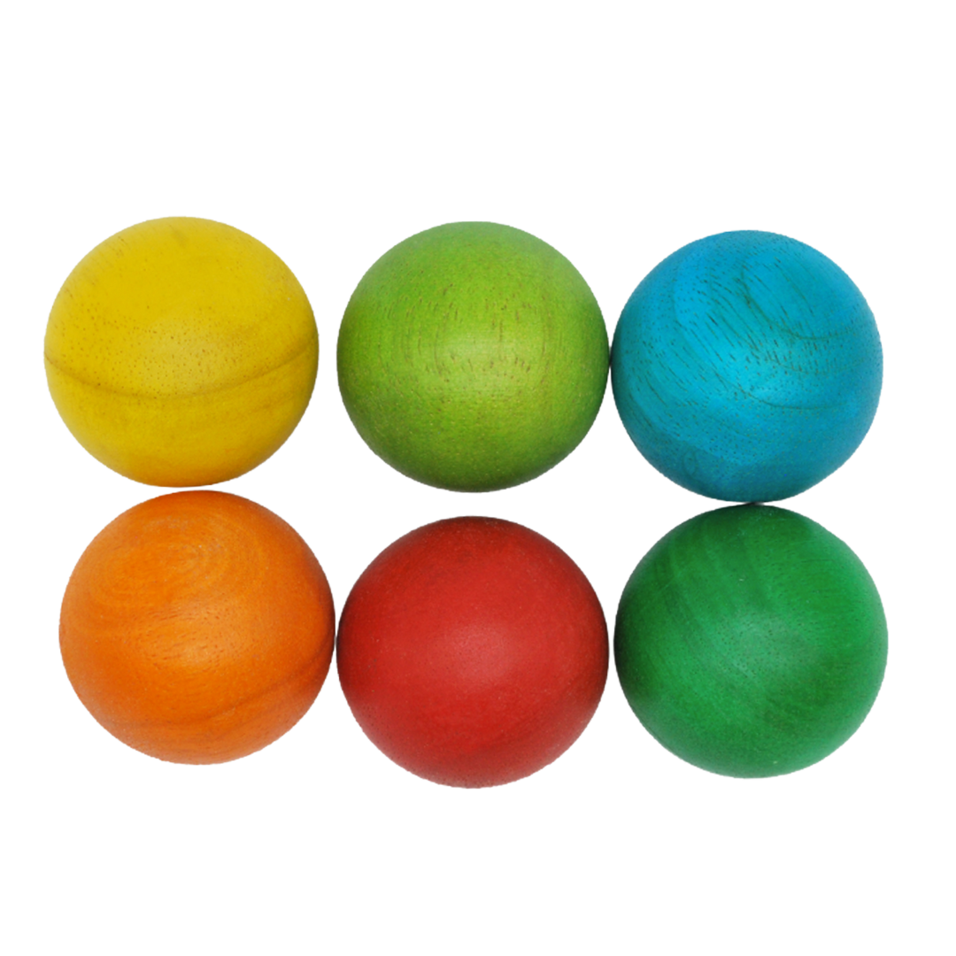 Wooden Balls set of 6 - 48 mm