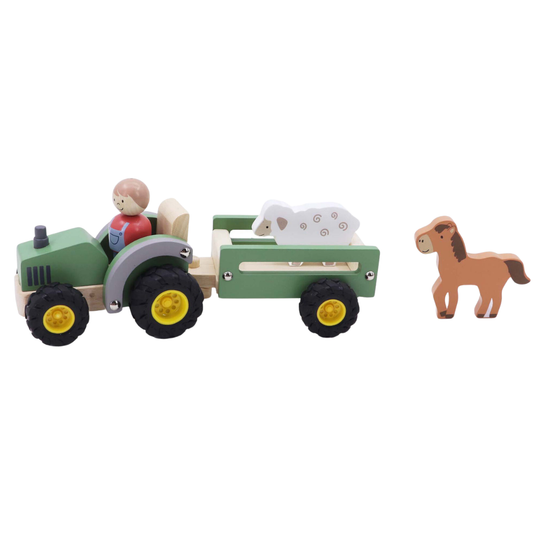 Green Farm Wooden Tractor