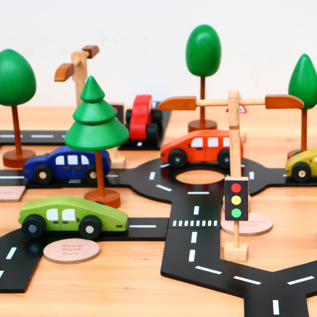 The Ultimate Wooden City & Roadway Builder Set