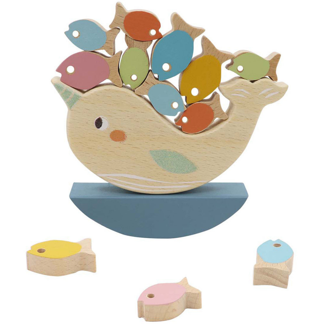 Wooden Fish Balancing Game