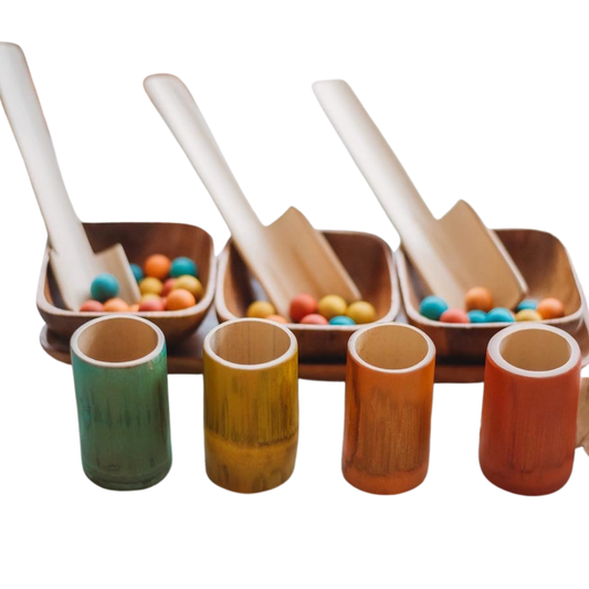 Montessori Bamboo Scoop & Sort Kit