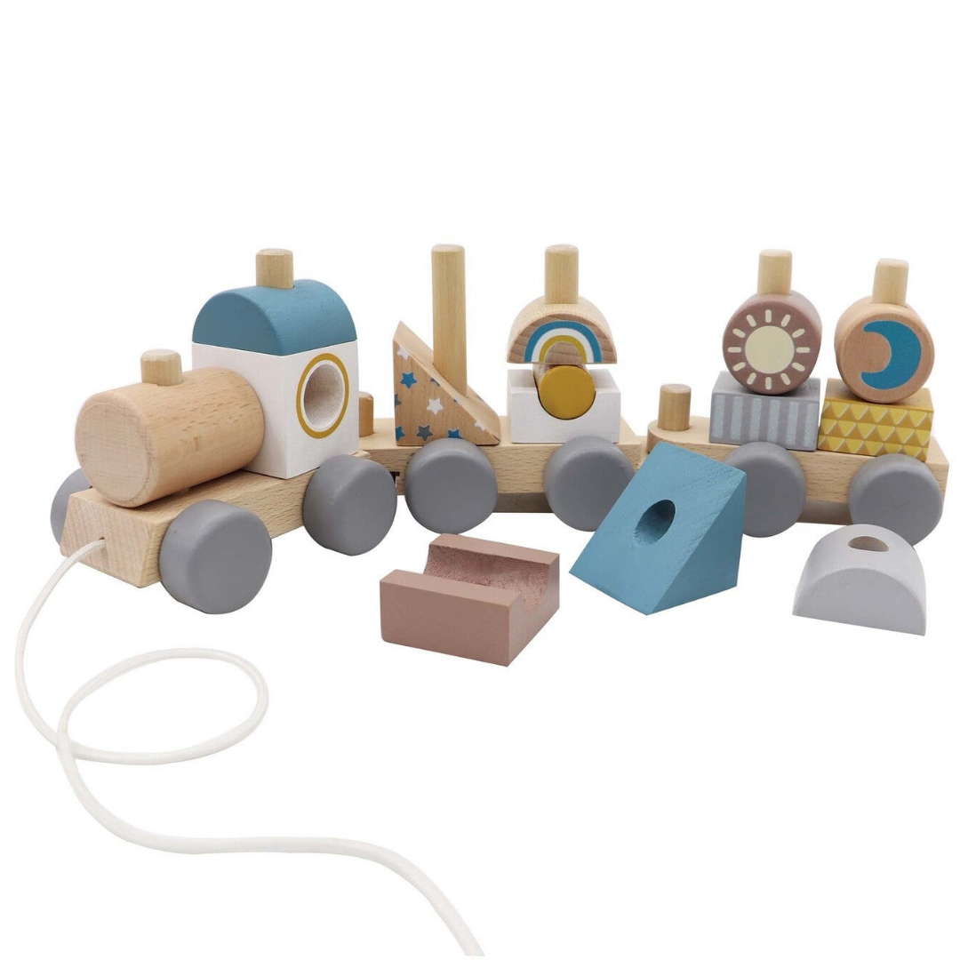 Wooden Stacking Block Train