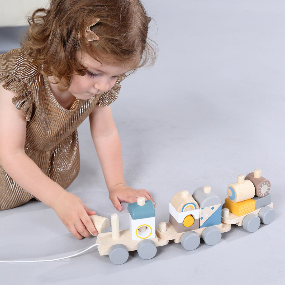 Wooden Stacking Block Train