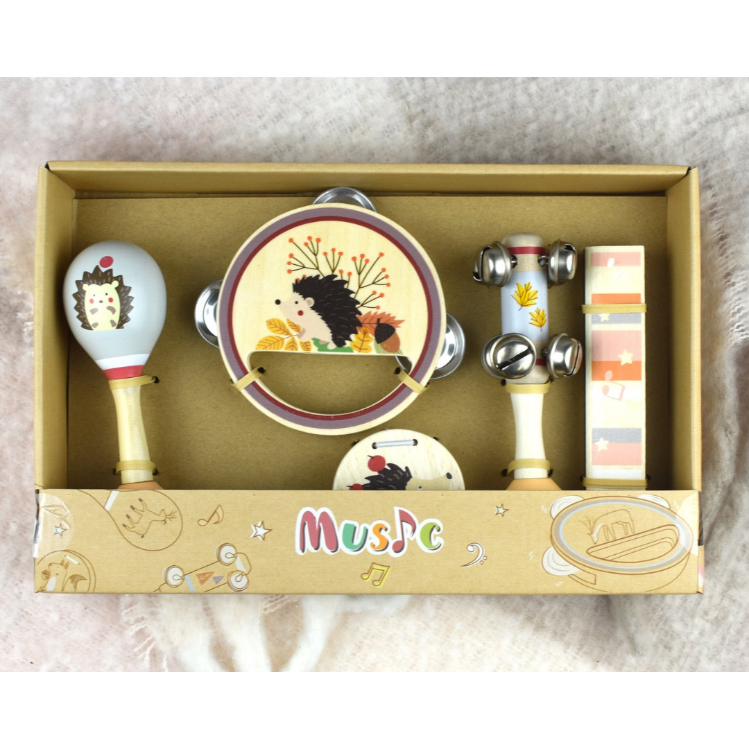 Hedgehog Wooden 5pcs Musical Set