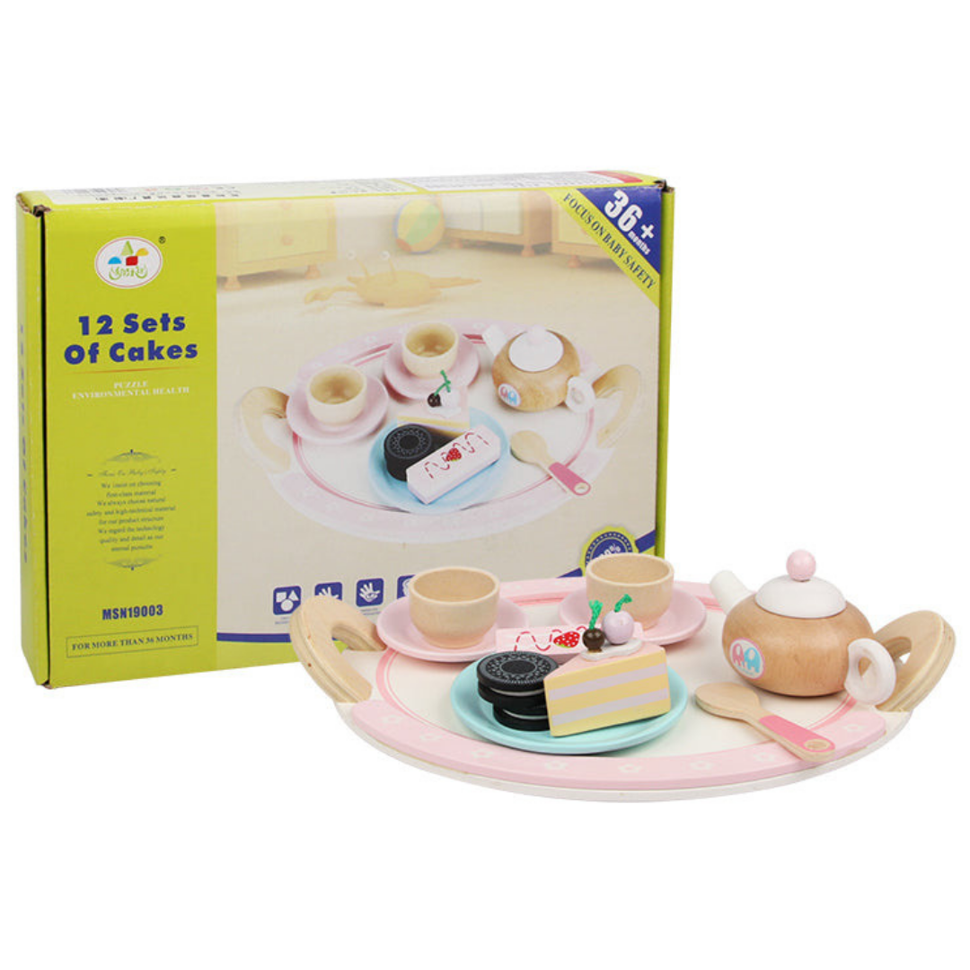 Kids Wooden Kitchen Tea Set