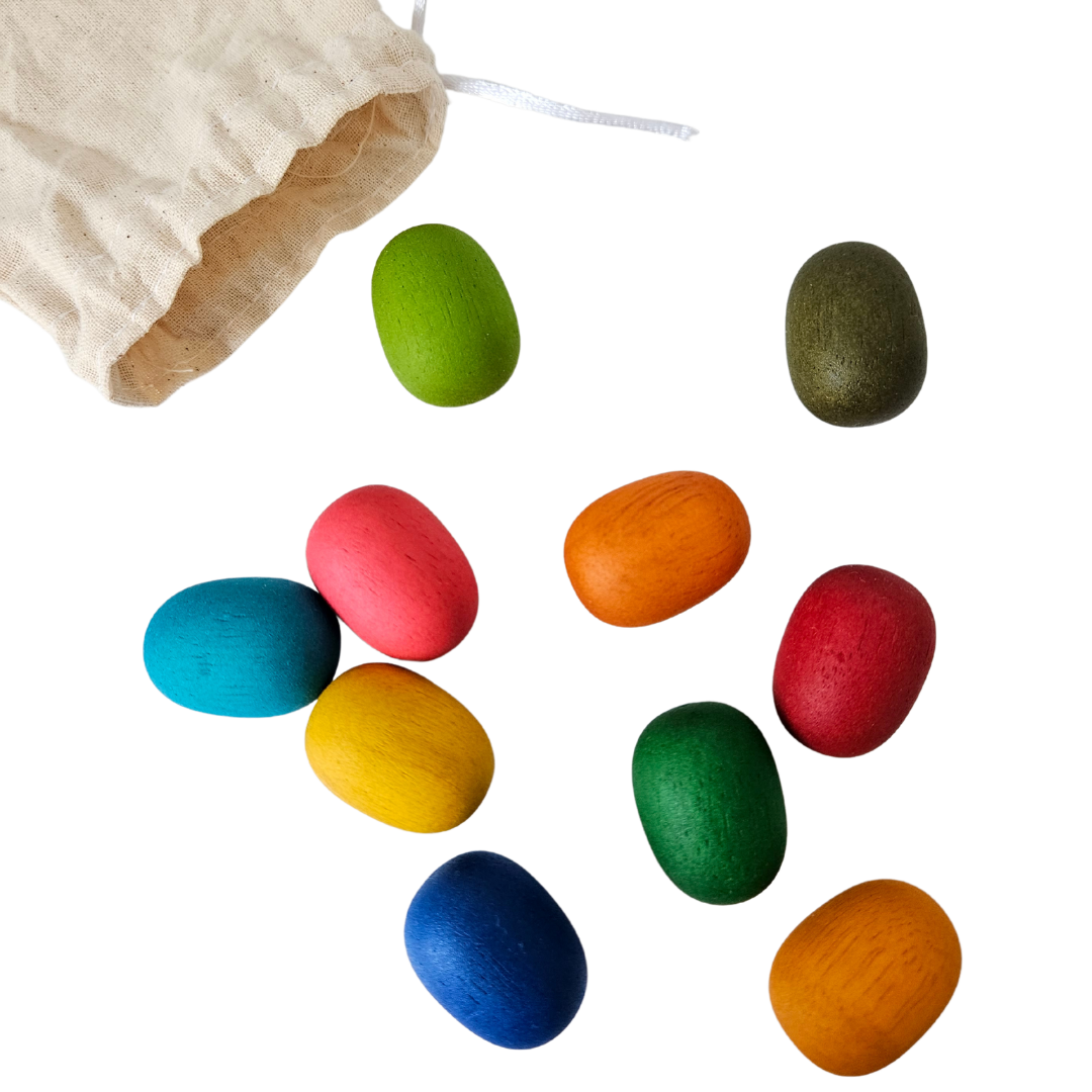 Rainbow Pebbles Set of 10