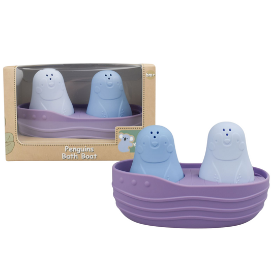 Penguins Bath Boat - Silicone