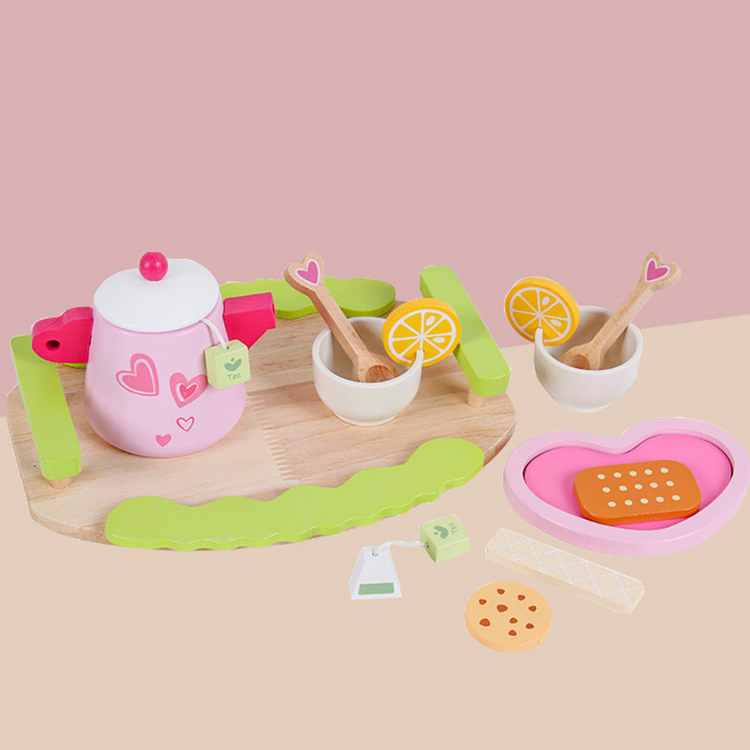 Kids Wooden Kitchen Tea Set