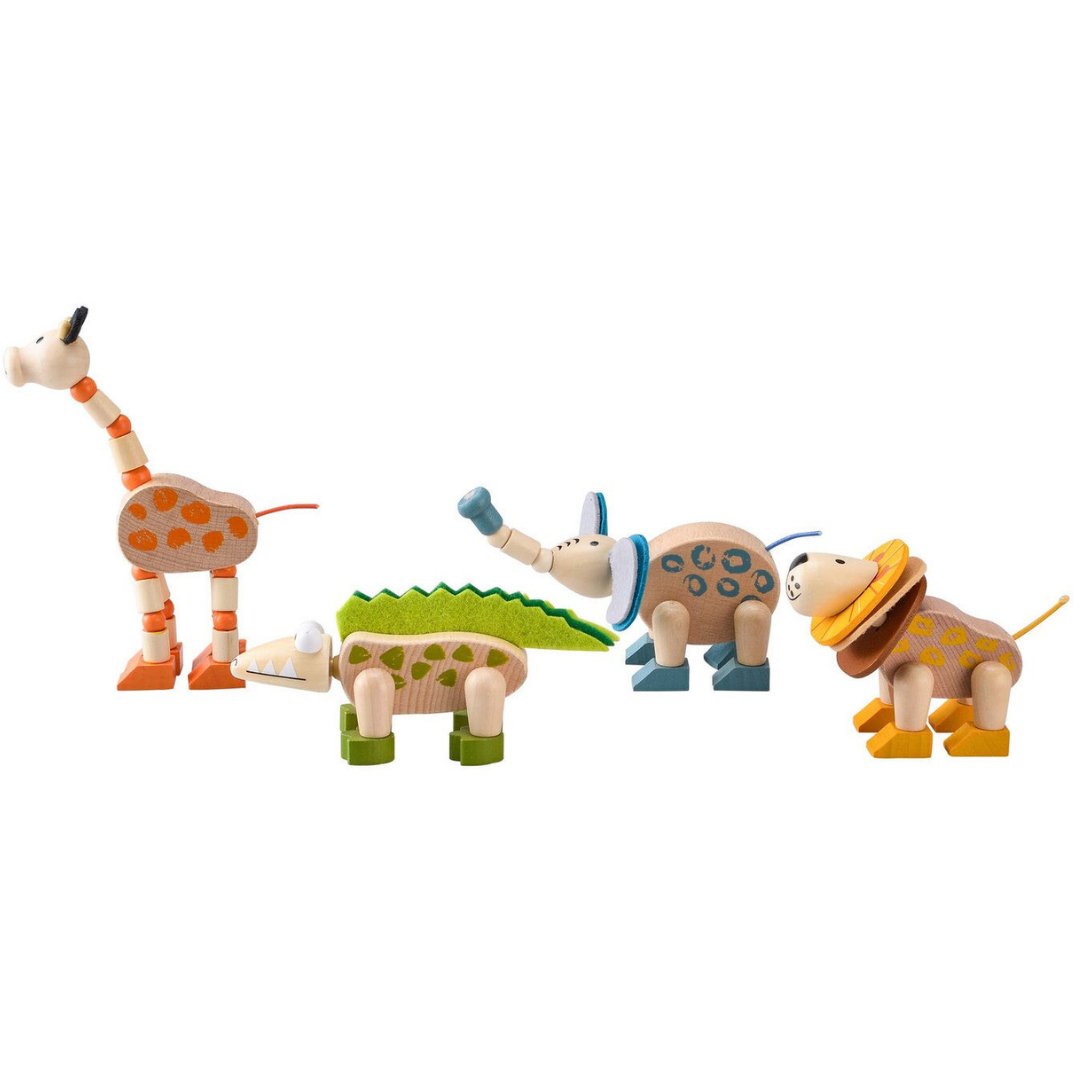 Wooden Flexi Jungle Animal Set of 4