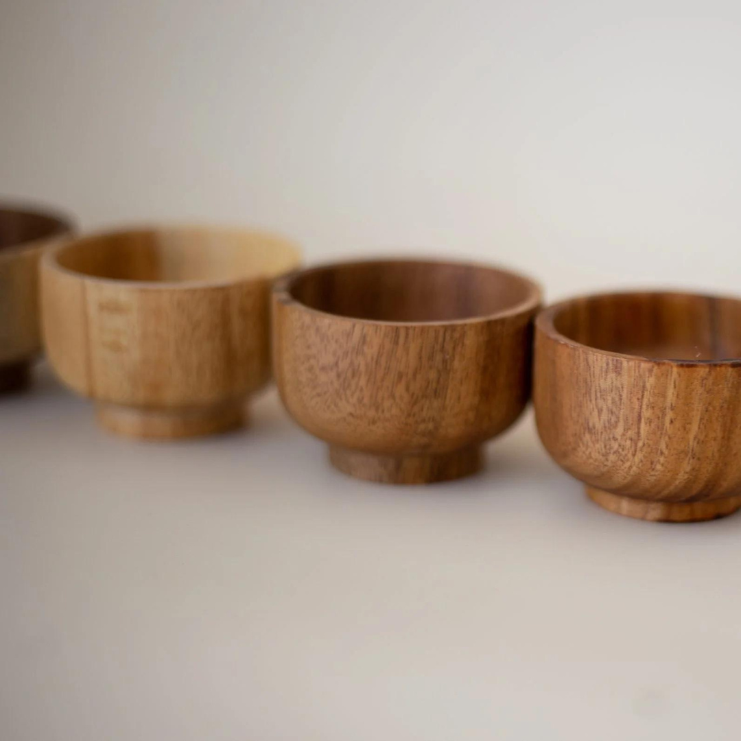 Mini Wooden Bowls set of 6