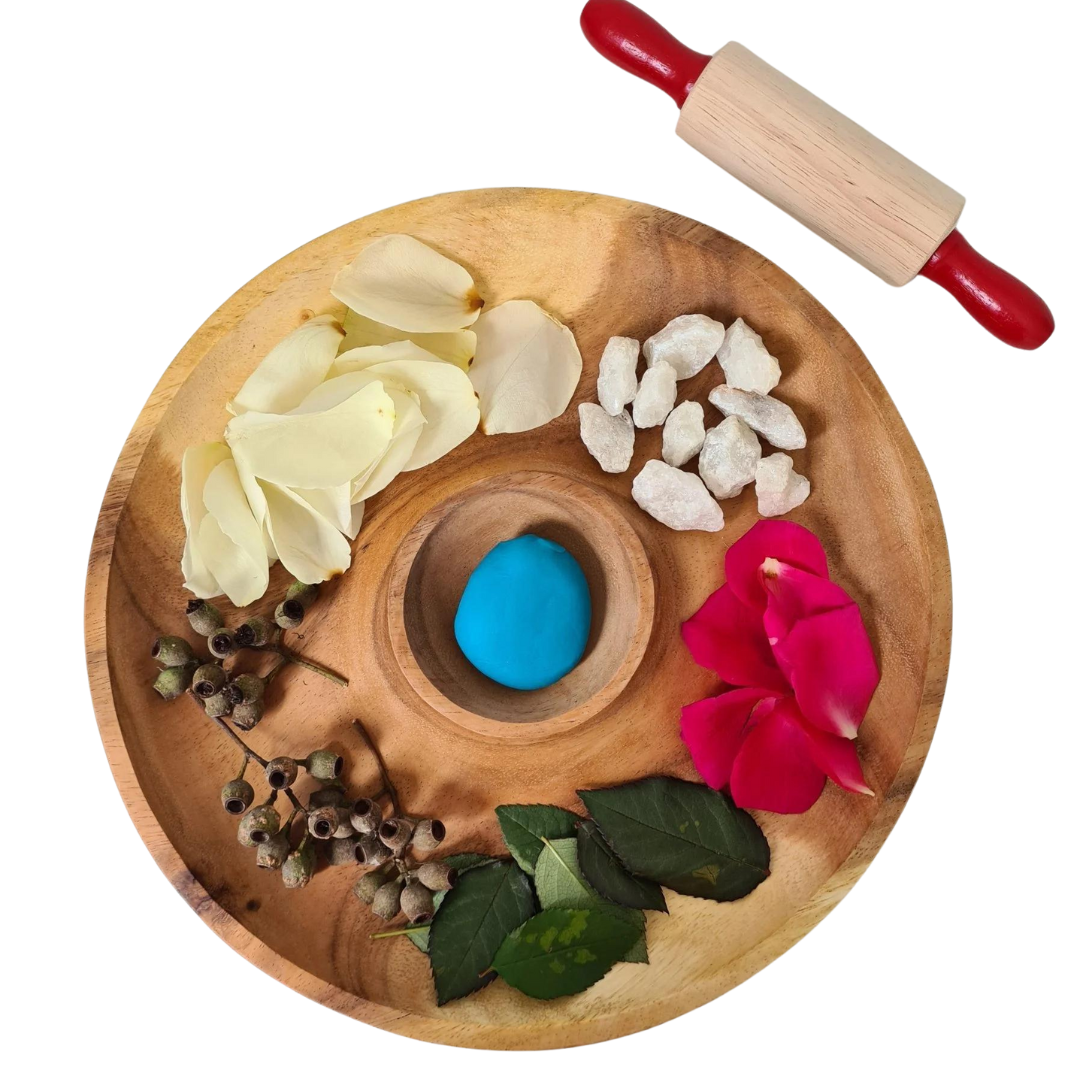 Round Natural Activity Tray