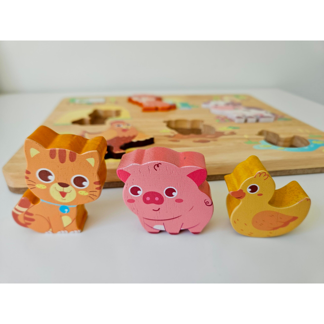 Farm Animal Play Set & Puzzle